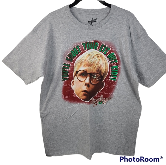 NWOT A Christmas Story Gray Crewneck Tshirt Adult Large Movie Classic PRICE FIRM - Picture 2 of 6